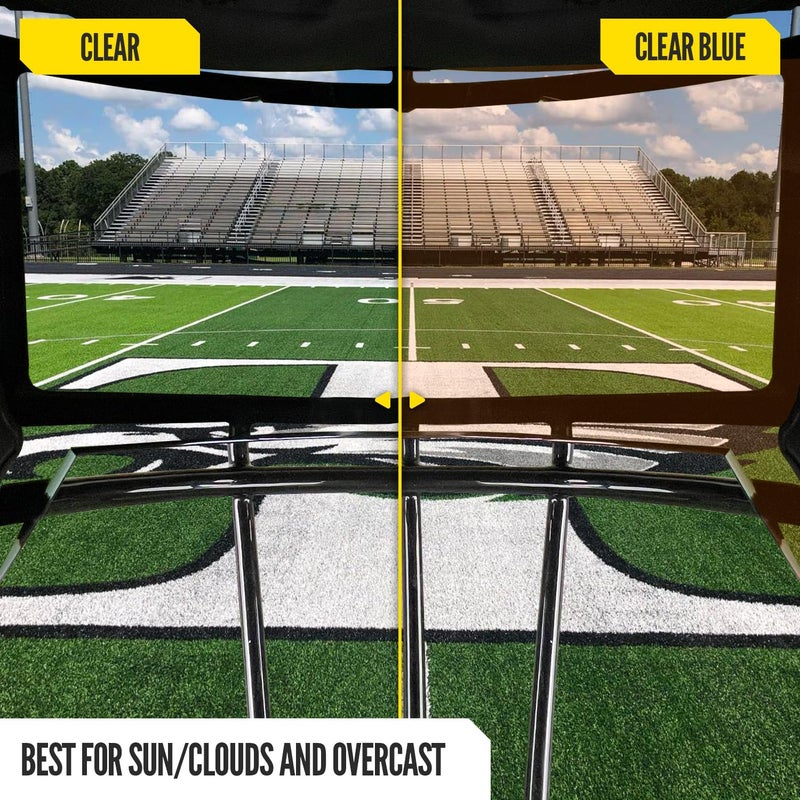 NXT NXTRND Nxtrnd VZR1 Football Visor  Flat Lens Technology  Fits Adult & Youth Football Helmets (Clear Blue) - Image 5